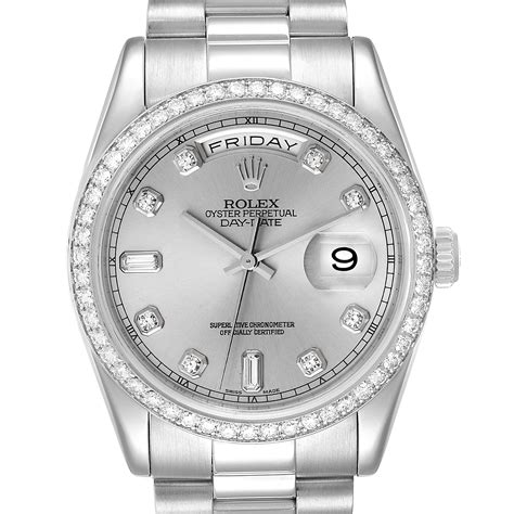 rolex presidential platinum diamond price|rolex day date platinum 36mm.